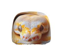 ZSUUGJ Housse de siège de voiture universelle en python jaune et blanc, réglable, tissu doux, facile à installer, durable