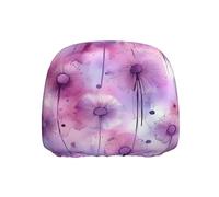 ZSUUGJ Housse universelle pour appuie-tête de siège de voiture motif pissenlit aquarelle violette - Réglable - Tissu doux - Facile à installer - Durable