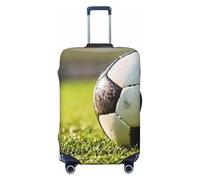 ZSUUGJ Housses de bagage de voyage en forme de ballon de football pour valise, protection élastique, anti-rayures en élasthanne, convient aux bagages de 45,7 à 81,3 cm, noir, Small
