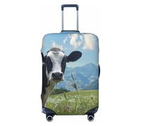 ZSUUGJ Housses de bagage de voyage en forme de vache pour valise, protection élastique, anti-rayures en élasthanne, convient aux bagages de 45,7 à 81,3 cm, noir, taille L, Noir , L