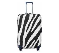 ZSUUGJ Housses de bagage de voyage zébrées noires et blanches pour valise, protection élastique, anti-rayures, housses de bagages en élasthanne pour bagages de 45,7 à 81,3 cm, noir, Small
