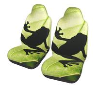 ZSUUGJ Housses de siège de voiture grenouille Shadow On The Leaf pour voitures, SUV et camions - Housses de coussin de protection élastiques et élégantes pour homme et femme