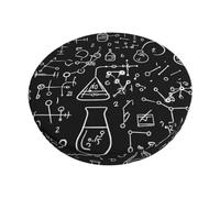 ZSUUGJ Housses de tabouret de bar rondes à motifs abstraits, sciences chimiques, lavables et élastiques à enfiler pour tabourets de pouces, housse de coussin antidérapante pour la maison, le bar et le