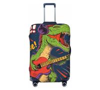 ZSUUGJ Housses de valises de voyage pour guitare, motif dinosaure, élastique, anti-rayures, Spandex, convient aux bagages de 45,7 à 81,3 cm, Noir , xl