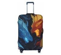ZSUUGJ Ice and Fire Dragons Housse de protection élastique pour bagages, anti-poussière et résistante aux rayures, convient aux valises de 45,7 à 81,3 cm, Noir , XL