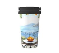 ZSUUGJ Lemon Grove Terrace View - Tasse de voyage portable en acier inoxydable - Gobelet isotherme pour boissons chaudes et froides avec couvercle anti-fuite, tasse à café adaptée aux navetteurs pour