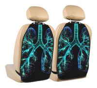 ZSUUGJ Lungs Under The Light Durable Anti-Kick Car Seat Protector Pcs, Waterproof Mat For Car, Truck and SUV, Easy to Install and Clean