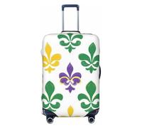 ZSUUGJ Mardi Gras Housse de bagage de voyage élastique anti-rayures en élasthanne pour valise de 45,7 à 81,3 cm, Noir , L