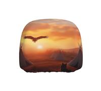 ZSUUGJ Native American Tribes Housse universelle réglable pour appuie-tête de siège de voiture Tissu doux Facile à installer Durable