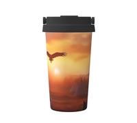 ZSUUGJ Native American Tribes - Tasse de voyage portable en acier inoxydable - Gobelet isotherme pour boissons chaudes et froides avec couvercle anti-fuite, tasse à café pour le bureau, la voiture et