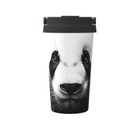 ZSUUGJ Panda Bear - Tasse de voyage portable en acier inoxydable - Gobelet isotherme pour boissons chaudes et froides avec couvercle anti-fuite, tasse à café adaptée aux navetteurs pour le bureau, la