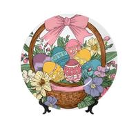 ZSUUGJ Panier à fleurs en porcelaine anglaise avec support et crochet, décoration murale et table, idéal pour le salon, le bureau, 20,3 cm/25,4 cm