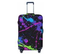 ZSUUGJ Protection de bagage élastique contre les éclaboussures de peinture, résistant à la poussière et aux rayures, convient aux valises de 45,7 à 81,3 cm, Noir , S