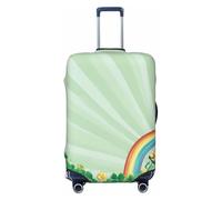 ZSUUGJ Rainbow Clover Housse de protection élastique pour valises de 45,7 à 81,3 cm, Noir , M