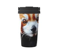 ZSUUGJ Red Panda - Tasse de voyage portable en acier inoxydable - Gobelet isotherme pour boissons chaudes et froides avec couvercle anti-fuite, tasse à café adaptée aux navetteurs pour le bureau, la