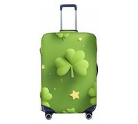 ZSUUGJ Relief Clover Housse de protection élastique pour bagages, anti-poussière et résistante aux rayures, convient aux valises de 45,7 à 81,3 cm, Noir , M