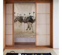 ZSUUGJ Rideau de porte en tissu autruche doux et élégant, séparateur de pièce pour l'intimité et blocage de la lumière, idéal pour le salon, la chambre à coucher, la cuisine, le bureau