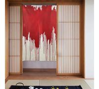 ZSUUGJ Rideau de porte en tissu doux et élégant avec éclaboussures de sang, séparateur de pièce pour l'intimité et blocage de la lumière, idéal pour le salon, la chambre à coucher, la cuisine, le