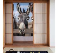 ZSUUGJ Rideau de porte en tissu doux et élégant avec trois ânes mignons, séparateur de pièce pour l'intimité et blocage de la lumière, idéal pour le salon, la chambre à coucher, la cuisine, le bureau