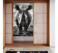 ZSUUGJ Rideau de porte en tissu doux et élégant motif animal d'Afrique du Sud, séparateur de pièce pour l'intimité et blocage de la lumière, idéal pour salon, chambre à coucher, cuisine, bureau