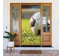 ZSUUGJ Rideau de porte réutilisable en forme de ballon de football pour décoration intérieure et extérieure, facile à accrocher, décoration de porte d'entrée pour fêtes, anniversaires et vacances