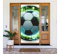 ZSUUGJ Rideau de porte réutilisable motif ballon de football cool pour décoration intérieure et extérieure, facile à accrocher pour les fêtes, anniversaires et vacances