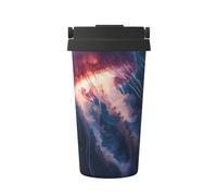ZSUUGJ Sea Jellyfish - Tasse de voyage portable en acier inoxydable - Gobelet isotherme pour boissons chaudes et froides avec couvercle anti-fuite, tasse à café pour le bureau, la voiture et