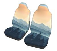 ZSUUGJ Sun Mountain Housses de siège de voiture pour voiture, SUV et camion - Housses de coussin de protection élastiques et élégantes pour homme et femme