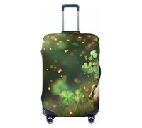 ZSUUGJ Sunshine Clover Housse de protection élastique pour valises de 45,7 à 81,3 cm, Noir , L