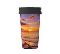 ZSUUGJ Tasse à café isotherme avec anneau de transport rétractable, couvercle étanche à une pression, en acier inoxydable 304