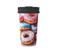 ZSUUGJ Tasse à café isotherme avec anneau de transport rétractable, couvercle étanche à une pression, en acier inoxydable 304