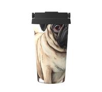 ZSUUGJ Tasse à café isotherme avec anneau de transport rétractable, couvercle étanche à une pression, en acier inoxydable 304