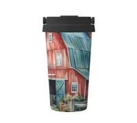 ZSUUGJ Tasse à café isotherme en bois avec anneau de transport rétractable, couvercle étanche à une pression, en acier inoxydable 304