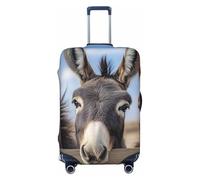 ZSUUGJ Trois adorables ânes housses de bagage de voyage pour valise, protection élastique anti-rayures, housses de bagages en élasthanne pour bagages de 45,7 à 81,3 cm, noir, X-Large