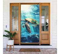 ZSUUGJ Whimsical Underwater Odyssey Rideau de porte réutilisable pour décoration intérieure et extérieure Facile à accrocher Décoration de porte d'entrée pour fêtes, anniversaires et vacances