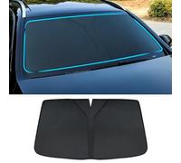 ZSWZDQ Voiture Pare-Brise Pare-soleils pour Skoda Fabia 2015-2021 2022 2023 2024, Pliable Protection UV Isolation Thermique Accessoires de Voiture,Black