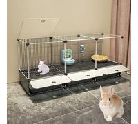 ZSXZCBDQ Cage à Lapin D'intérieur, Cage à Lapin Grand Espace, Adaptée aux Rongeurs, Lapins(108 * 37 * 55cm)
