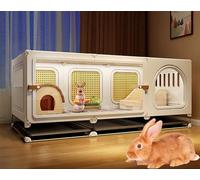ZSXZCBDQ Cage De Lapin Luxueuse, Clôture De Cochon d'Inde, Clôture Transparente Haute Définition pour Chien/Chat, Porte Coulissante Nouvellement Améliorée,(Package 6)