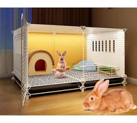 ZSXZCBDQ Cage De Lapin Luxueuse, Clôture De Cochon d'Inde, Clôture Transparente Haute Définition pour Chien/Chat, Porte Coulissante Nouvellement Améliorée,(Package 1)