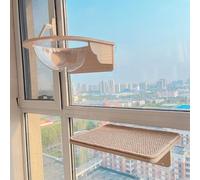 ZSXZCBDQ Etagere pour Chat avec Sisal et Capsule Spatiale - Étagères pour Chat, Tour d'escalade pour Maison et Chatterie, Installation À Ventouse Antidérapante(41 * 41 * 18)