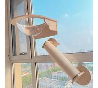 ZSXZCBDQ Etagere pour Chat avec Sisal et Capsule Spatiale - Étagères pour Chat, Tour d'escalade pour Maison et Chatterie, Installation À Ventouse Antidérapante(41 * 41 * 18/2)