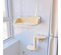 ZSXZCBDQ Etagere pour Chat avec Sisal et Capsule Spatiale - Étagères pour Chat, Tour d'escalade pour Maison et Chatterie, Installation À Ventouse Antidérapante(60 * 41 * 12)