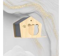 ZSXZCBDQ Etagere pour Chat, Étagères et Perchoirs Muraux, Perchoir Chats, avec Nid Trapézoïdal, Nid de Villa, Nid de Feuilles, Nid en Forme de Chat(45x30x35cm2)