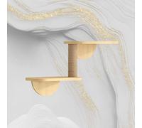 ZSXZCBDQ Etagere pour Chat, Étagères et Perchoirs Muraux, Perchoir Chats, avec Nid Trapézoïdal, Nid de Villa, Nid de Feuilles, Nid en Forme de Chat(30x18cm)