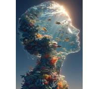 ZSYOUIDEAS The Ocean of Consciousness Kit de peinture diamant pour adultes, kit d'art diamant 5D pour débutants, peinture à faire soi-même avec diamant et kits d'artisanat pour adultes, décoration