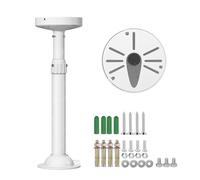 ZT-NET Base 6 Pouces Extensible Support Montage sur Poteau Caméras IP CCTV, Poteau de Montage Réglable Système Caméra Surveillance Sécurité,Métal Solide Revêtement par Pulvérisation Poudre, 30-60cm