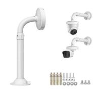 ZT-NET Base 6 Pouces Poteau J Ajustable Support Montage Les Caméras IP CCTV, 30-60CM Extensible Poteau Montage Système Caméra Surveillance Sécurité, Métal Solide Revêtement par Pulvérisation Poudr