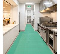 ZTAOPSH Tapis de Drainage en PVC 100 x 340 cm Antidérapant Tapis en Forme de S Robuste et Durable pour Zones Humides, Cuisine, Piscine, Buanderie, Restaurant, Vert