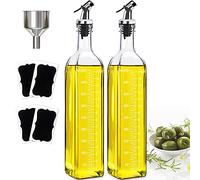ztarraum Bouteille Huile Olive, 500 ml Distributeur D'huile D'olive, Entonnoir en Acier Inoxydable, Récipient pour Bouteille D'huile D'olive avec Graduation Transparente, pour Cuisine et Barbecu