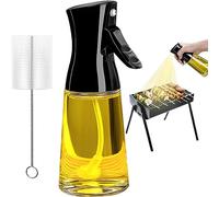 Ztarraum Vaporisateur d'huile alimentaire - Bouteille de 180 ml avec pinceau, verre épais, grande portée et fort pouvoir de pulvérisation pour cuisine